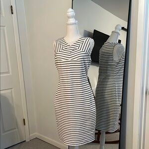 Ann Taylor Striped Sleeveless Sheath Dress